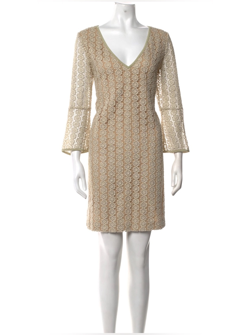 Mark & James by Badgley Mischka Tab Lace Shift Mini Dress, size XS